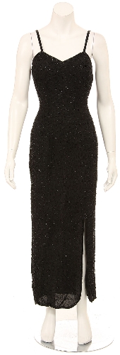 Dark Night Hand Beaded Long Formal Dress