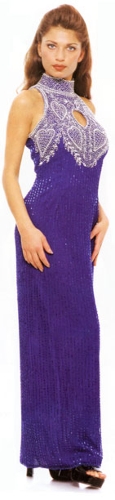 Keyhole Closed Beaded Formal