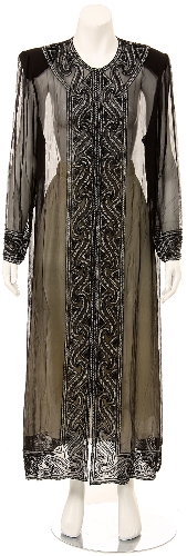 Long Handbeaded See-Thru Jacket