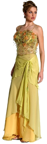 Spaghetti Style English Net Prom Dress