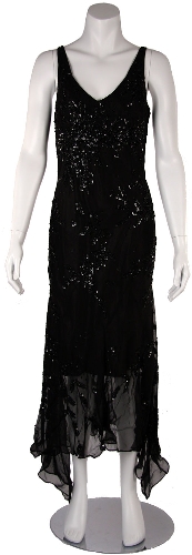 V-Neck Bottom Flared Cocktail Dress