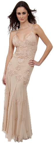Floral Beaded Formal Dress