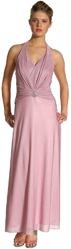 Halter Neck with Brooch Formal Dress