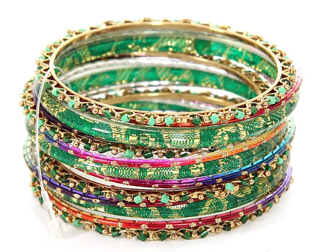 Set of 13 Handmade Bangle Bracelets