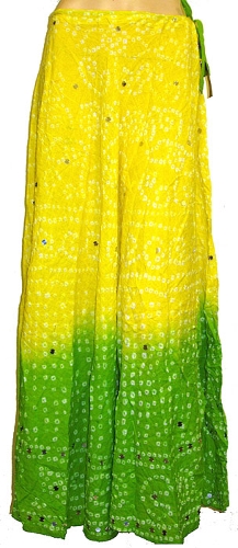 Bohemian Drawstring and Sequined Long Skirt