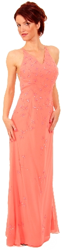 Beaded Formal Full Length Evening Dress