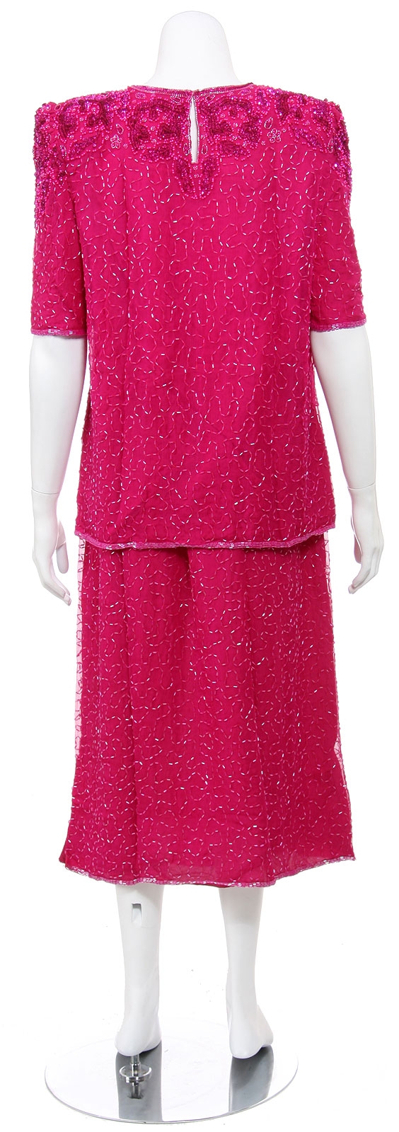 2 Piece Hand Beaded and Sequined Dress — back