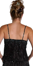 Short Asymmetric Beaded Formal — back