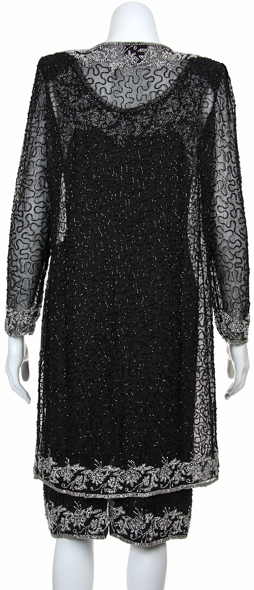 Two Piece Formal Evening Dress Set — back
