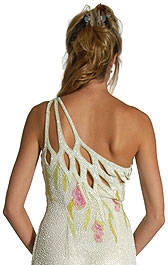 Single Shoulder Formal Dress with Mesh Back — back