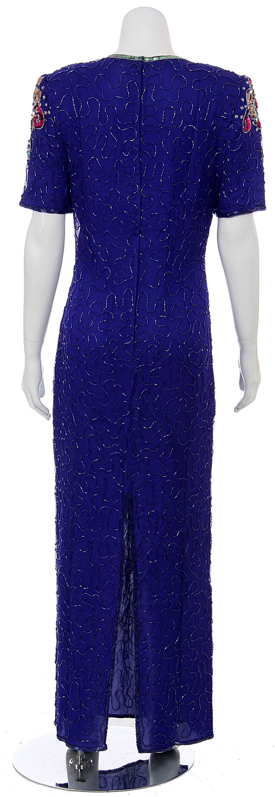 Royal Hand Beaded Formal Gown — back