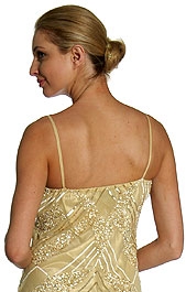 Artistic Sequined Pattern Formal Dress with Jacket — back