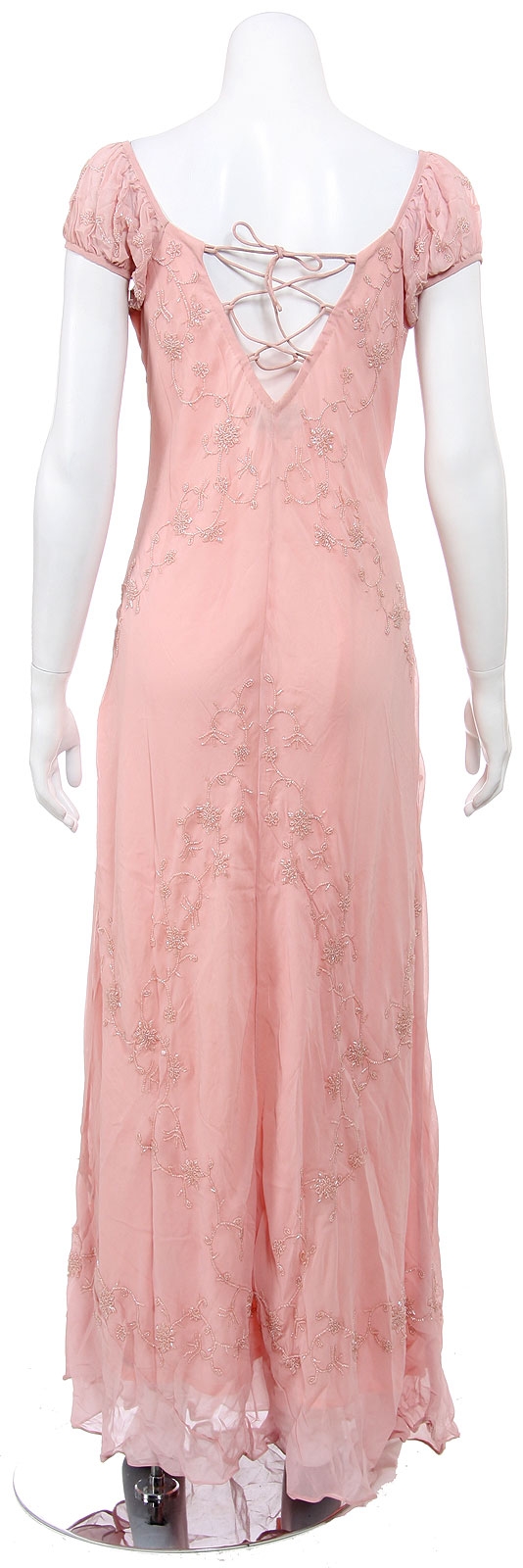 Hand Beaded Romantic Prom Dress — back
