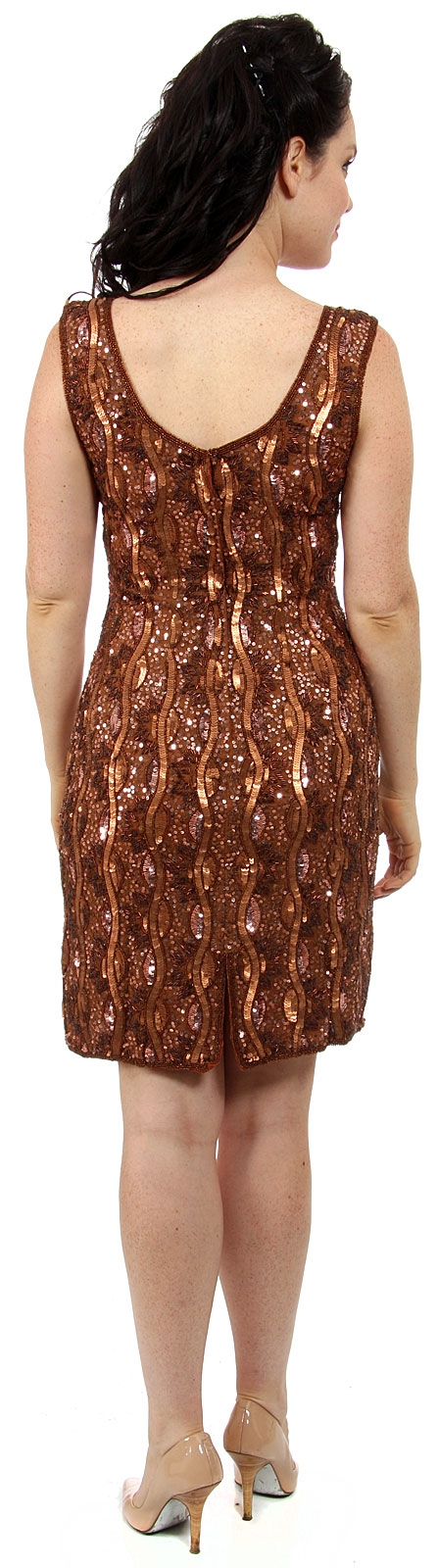 Short Beaded Formal Dress — back