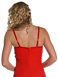 Slim Cut Full Length Formal Dress — back