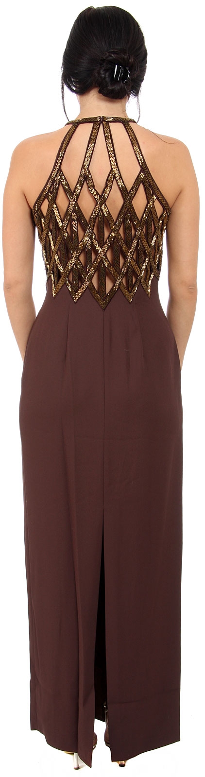 Formal Evening Dress with a Stylish Back  — back