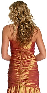 Mermaid Cut Ruffled Formal Dress — back