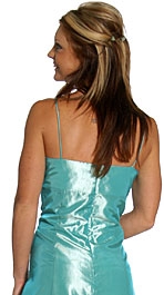 Spaghetti Strap Full Length Formal Dress — back