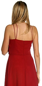 Double Strapped Brooch Party Dress — back
