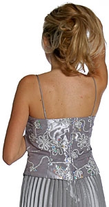 Embroidered Formal Party Dress — back