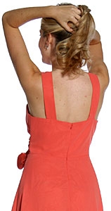 Satin Bow Cocktail Party Dress — back