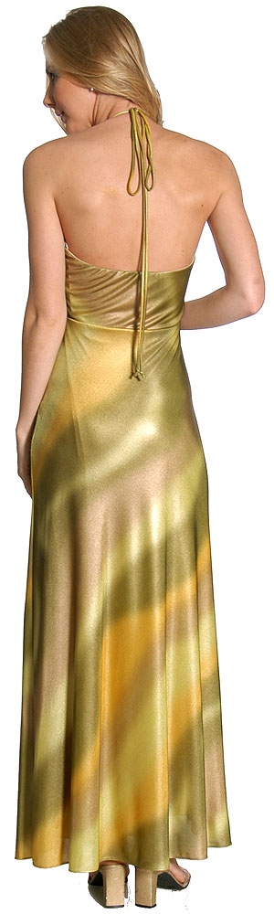 Halter Neck Two Tone Bridesmaid Dress — back
