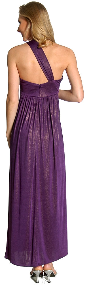 Single Shoulder Empire Style Prom Dress — back