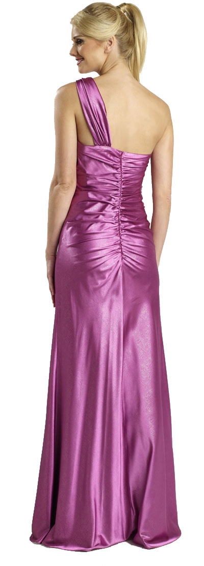 Single Shoulder Formal Evening Dress — back