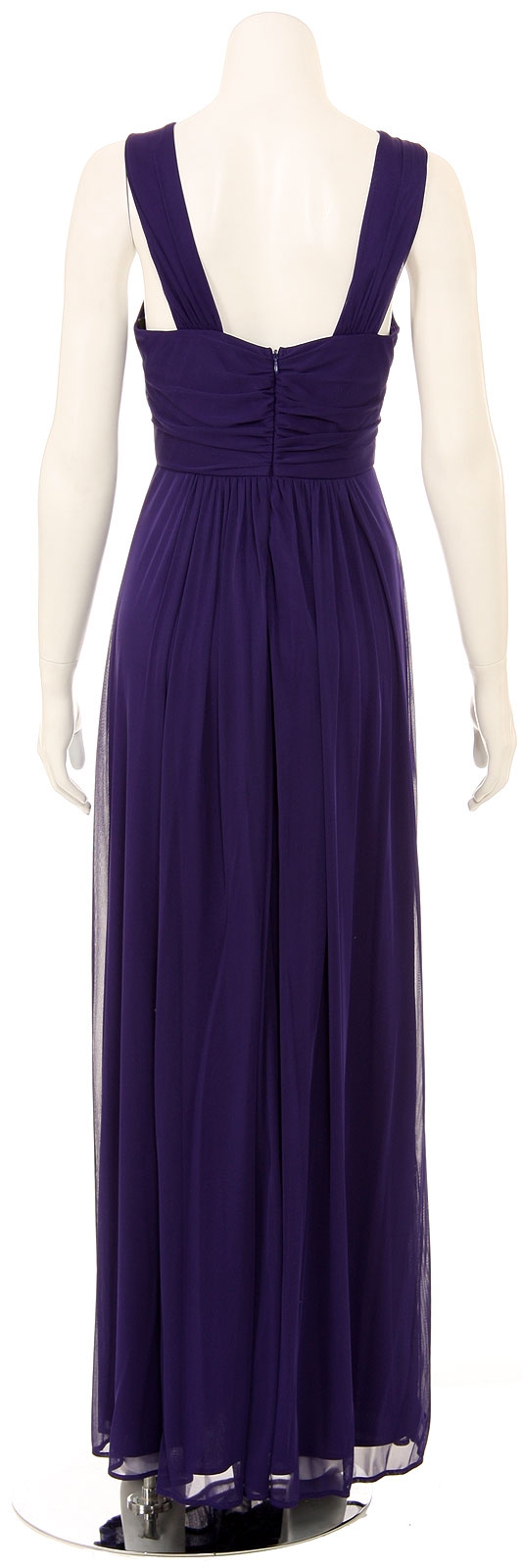 Shirred Empire Cut Formal Evening Dress — back in Purple