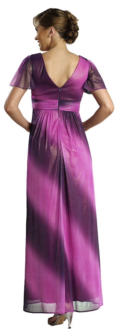 Two toned Half Sleeved V-Neck Dress — back