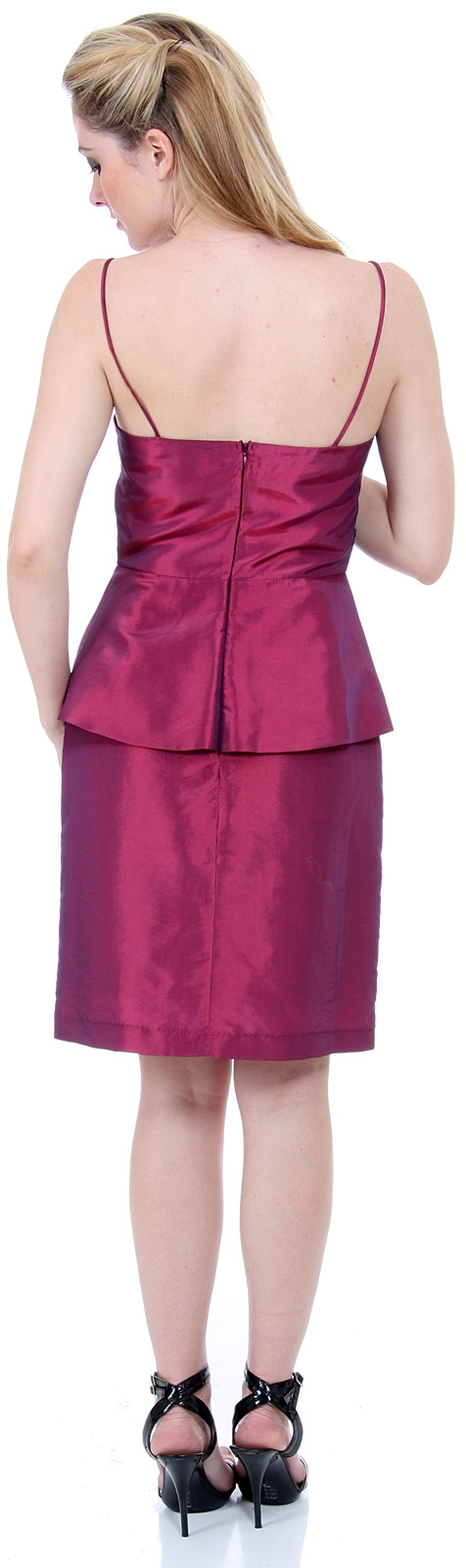 Heart-shaped Spaghetti Strap Cocktail Dress — back