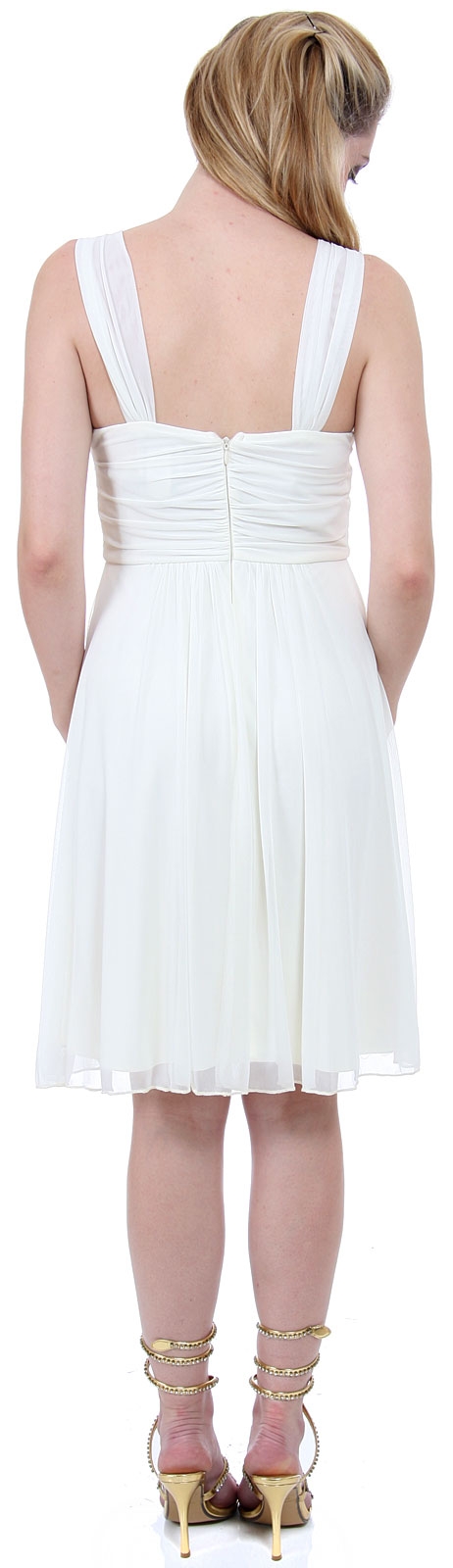V-Neck Short Sleeveless Cocktail Dress — back