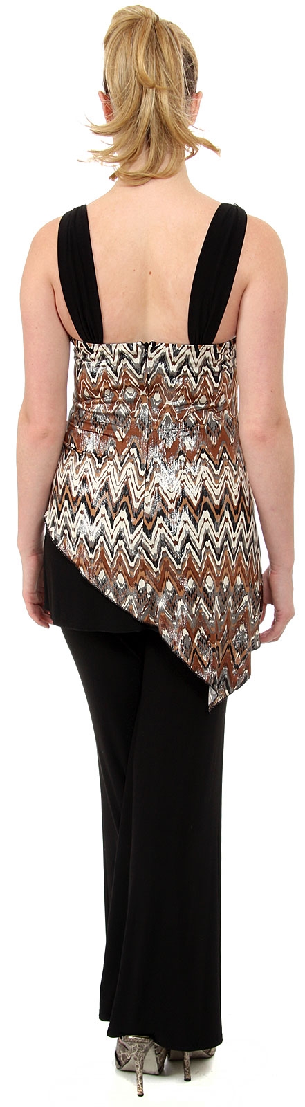 Asymmetric 2 Piece Pant Dress — back
