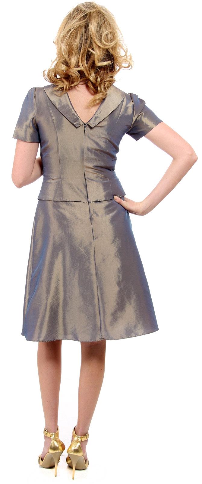 One Piece Tea Lenght Formal Dress — back