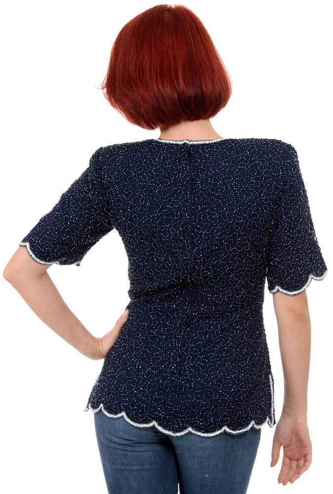 Sequined Blouse with Star Design — back