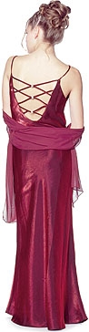 Criss Crossed and Straight Formal Dress — back
