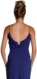 Glittered Bottom Long Formal Dress — back