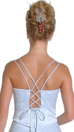 Dotted Beadwork Two-Piece Formal Dress — back