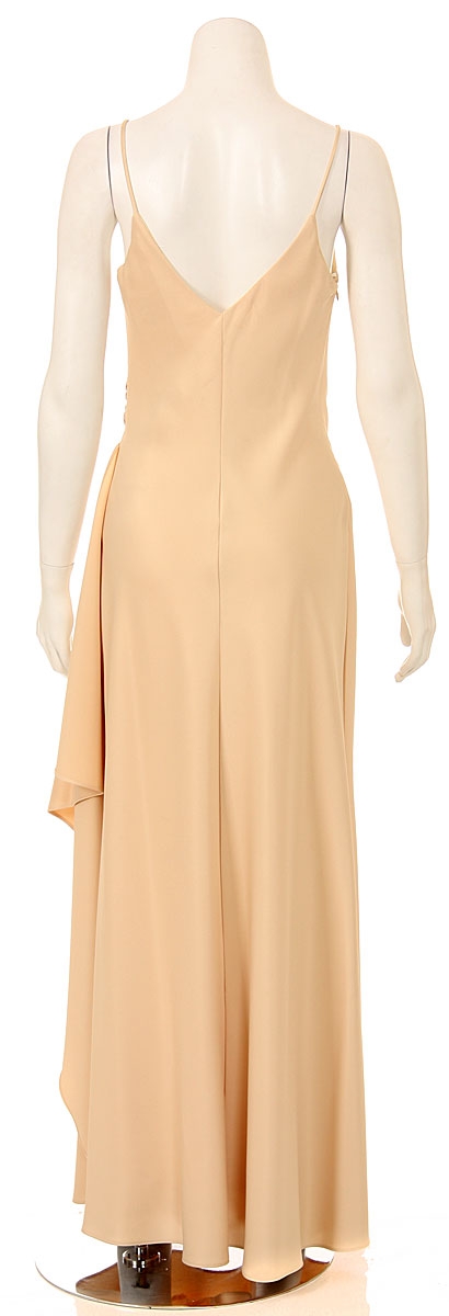 Spaghetti Full Length Dress with Bust Overlay — back in Champaign