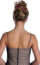 Belted Design Full Length Evening Dress — back