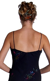 Floral Paint Long Dress — back