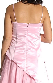 Miniature Flower Princess Cut Prom Dress — back
