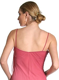 Asymmetric Diamond Brooch Formal Dress — back