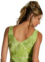 Asymmetrical Floral Print Formal Party Dress — back