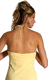 Halter-Neck Slim Fitting Silhouette Evening Dress — back