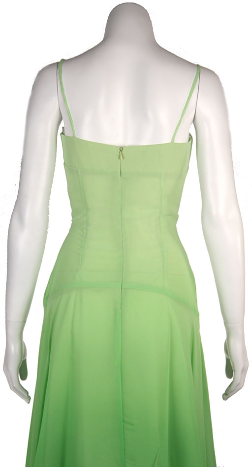 Asymmetrical Shimmering Party Dress — back