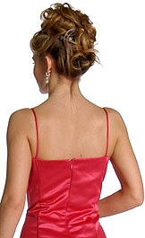 Spaghetti Straps Full Length Formal Quincenera Dress — back
