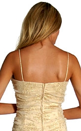Laces & Ruffled Short Cocktail Dress — back