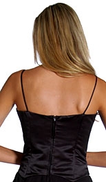 Asymmetric Spaghetti Strapped Cockail Dress — back