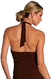 Stretchy Halter and Keyhole Formal Dress — back
